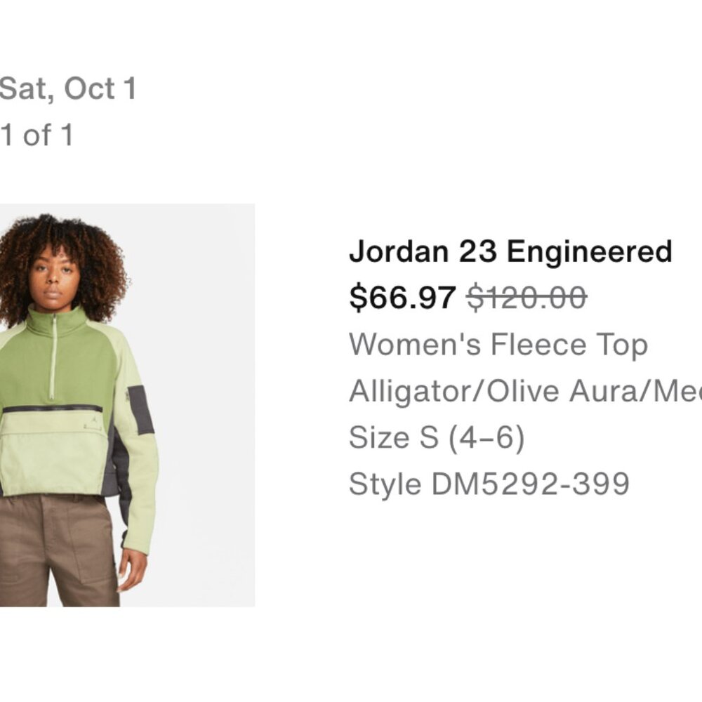SMALL JORDAN JUMPMAN 23 FLEECE SWEATSHIRT PULLOVER--GREEN GREY - Picture 11 of 14